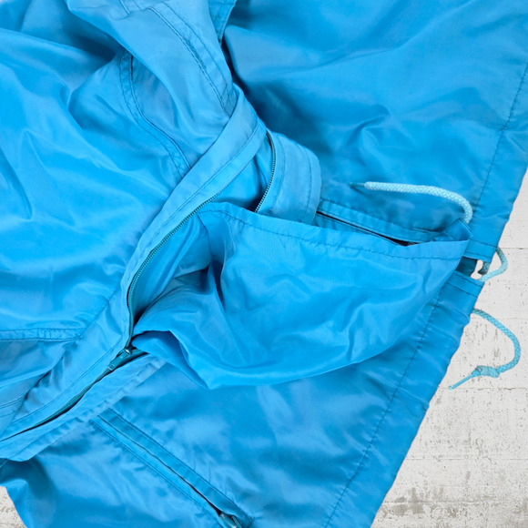 80s Vintage Eddie Bauer Blue Ripstop Windbreaker Jacket Straight Pant Size Large - Picture 7 of 15